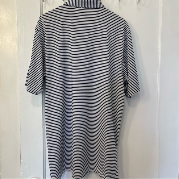 TURTLESON Cooper Stripe Performance Polo w Golf Resort Logo - Picture 2 of 8